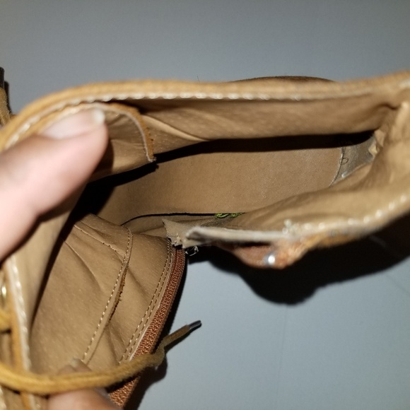 Faux Brown Suede Platform High Lace Up Wedge - Picture 8 of 8